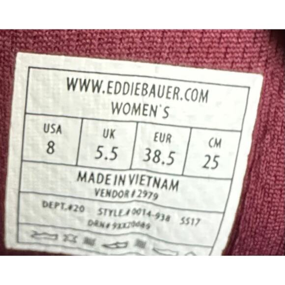 Eddie Bauer Women’s Hiking Boots Gray Burgundy Trail Boots Size 8 - Picture 6 of 6